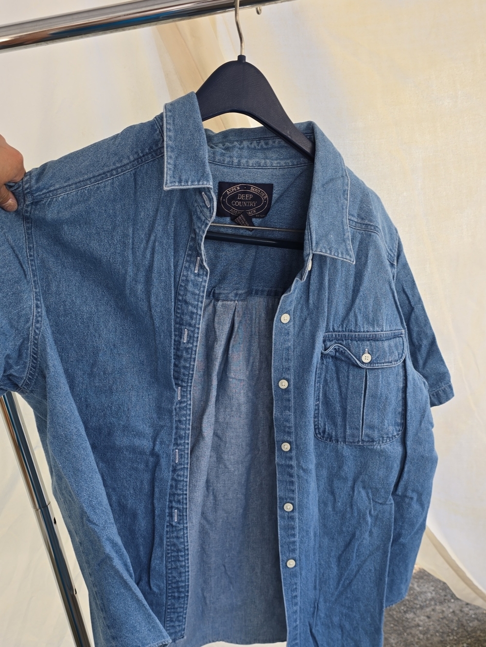 Denim Button-Down Shirt - Blue